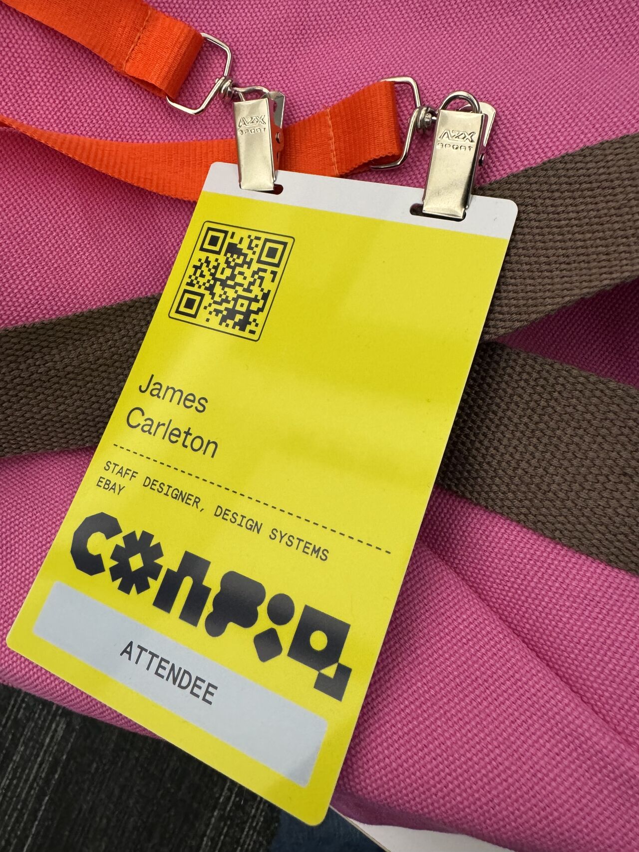 My badge from the Figma Config conference